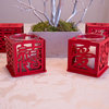 "Love" Red Decorative Wood Box, Pack of 2