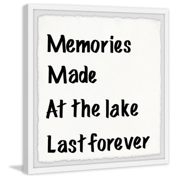 "Memories at the Lake" Framed Painting Print, 32x32