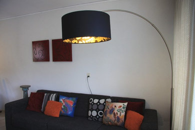 Example of a trendy living room design in Amsterdam