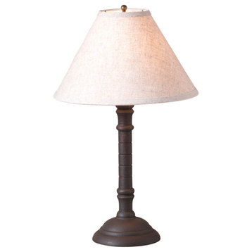 Irvin's Country Tinware Gatlin Lamp in Hartford Black with Shade