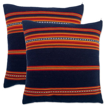 Novica Handmade Inca Comfort Alpaca Blend Cushion Covers, Pair