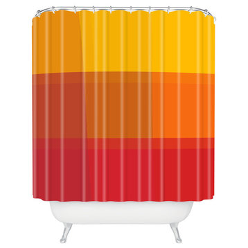 Madart Inc Orange Sorbet Shower Curtain