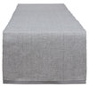 Dii Gray and White 2-Tone Ribbed Table Runner