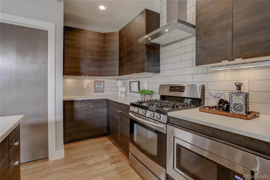 Minimalist kitchen photo in Denver