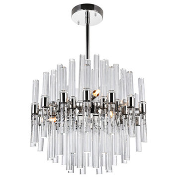 Miroir 8 Light Chandelier With Polished Nickel Finish