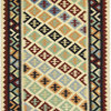 Persian Kilim Fars 4'10"x3'7" Hand Woven Oriental Rug
