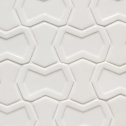 Vibe Parker Mosiac Field in White Gloss - Wall And Floor Tile