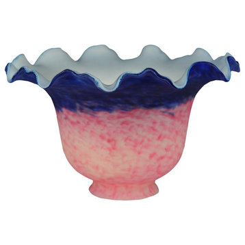 7W Fluted Bell Pink and Blue Shade