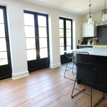 Black and White Kitchen in a 1930s House Renovation
