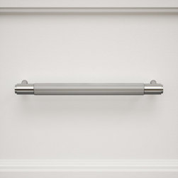 Luxe Knurled Brushed Stainless Pull Bar 250mm - Drawer & Cabinet Hardware