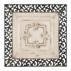 Ragland 40499 Wall Hanging Metal Wall Art with Decorative Frame - Metal Wall Art