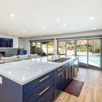 Scripps Ranch Home Transformation – A Fusion of Blue and Gold Elegance