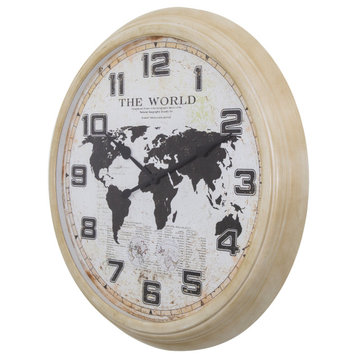 Yosemite World Wall Clock With Black And White Finish 5140049