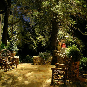 Artistic Night Lighting ~ Affordable Lawn Sprinklers and Lighting