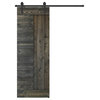 Solid Wood Barn Door, Made in USA, Hardware Kit, DIY, Ebony, 30x84"