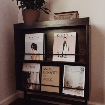White oak magazine rack
