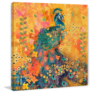 "AfriKarma Peacock" Painting Print on Canvas by Evelia