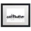 Watson 'Kansas City Missouri Skyline' Art, Black Frame, 16"x20", White Matte