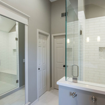 Timeless Primary Bathroom Remodel with Improved Storage & Layout