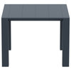 Compamia Vegas 55" Extendable Patio Dining Table in Charcoal Gray