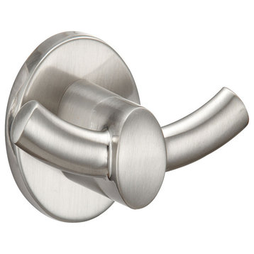 Lancaster Collection Double Robe Hook, Satin Nickel