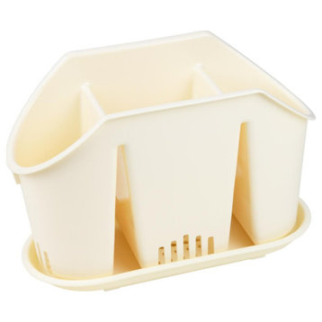 YBM Home Multipurpose Cutlery Utensil Drying Rack and Storage Holder, Ivory