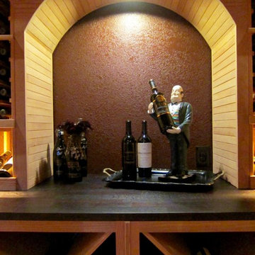 The Arch Display - A Key Part of this Wine Cellar Design in Texas