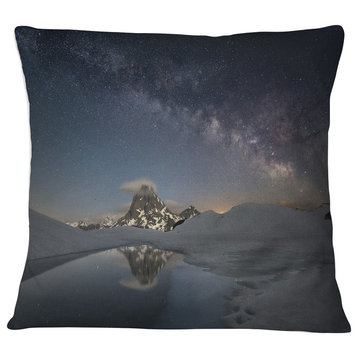 Dark Mountains in Spain Landscape Photo Throw Pillow, 16"x16"