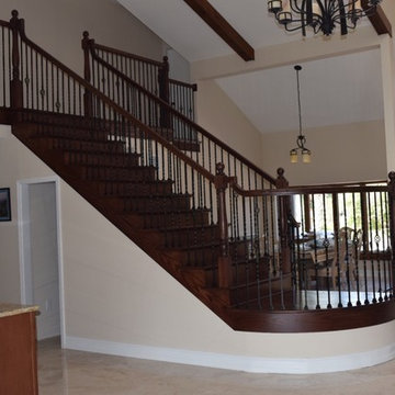 Dark Wood and Iron Balusters