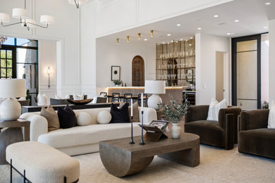 Example of a transitional living room design in Phoenix