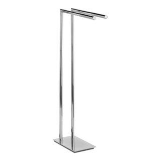 DW Straight 5 Chrome  Freestanding Toilet Paper Holder in