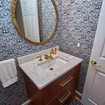 Contemporary Glam Powder Room in Yardley