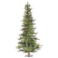 Vickerman 4ft Alpine Artificial Christmas Tree With Real Pine Cones - Unlit Tabletop Tree For Rustic Decor
