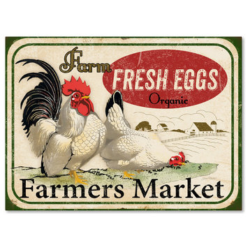 Jean Plout 'Farm Fresh Eggs 1' Canvas Art, 32x24