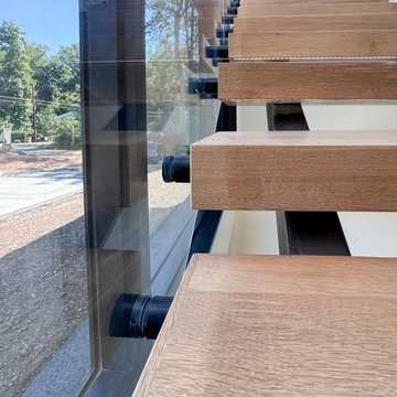 Project #126 | Contemporary Staircases with Integrated LEDs & Glass Railing