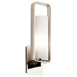 Kichler - Wall Sconce 1-Light - This 1 light wall sconce from the soft-modern City Loft collection features an adjustable arm design allowing for a customized look. It features Etched White Opal glass and a Polished Nickel finish.