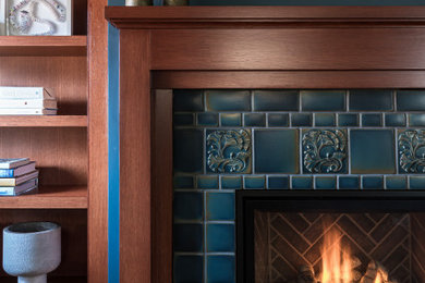 Arts and crafts living room photo in San Francisco