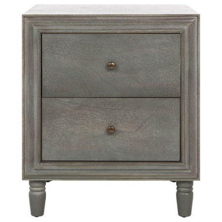 Donald Accent Stand With Storage Drawers Ash Gray