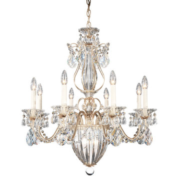 Bagatelle 11-Light Chandelier in Antique Silver With Clear Heritage Crystal