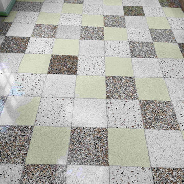 Stained Terrazzo Hallway Floor Renovated in Stourbridge