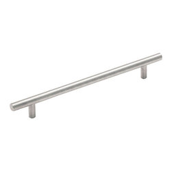 Cosmas - Cosmas 305-224SS Stainless Steel 8-7/8&rdquo; CTC (224mm) Euro Bar Pull [25-PACK] - Cabinet And Drawer Handle Pulls