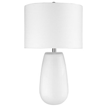 Acclaim Trend Home 16" 1 Light Table Lamp, White/Seasalt Drum