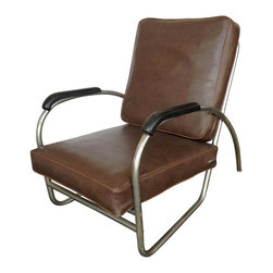 Wolfgang Hoffmann Style Chrome Club Chair by Royal Metal - Armchairs And Accent Chairs