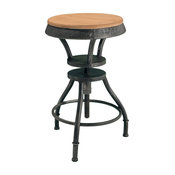 Henry Industrial Design Adjustable Height Bar Stool