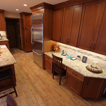 Cherry Cabinets with Quartz Countertop ~ Strongsville, OH #1
