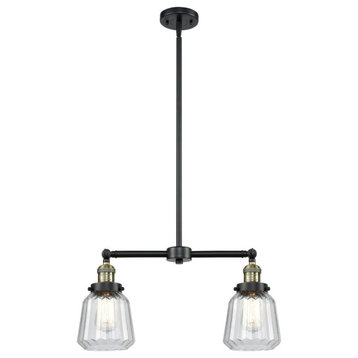 Innovations Chatham 2-LT Small Bell 22" Chandelier - Black Antique Brass