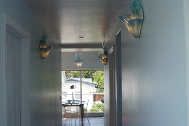Example of a beach style hallway design in San Diego