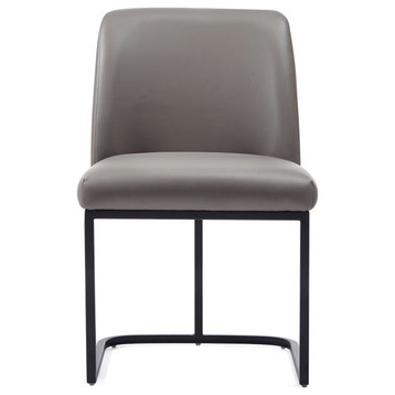 Serena Faux Leather Dining Chair, Gray