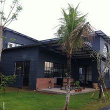 FACADE MAISON BOIS COULEUR