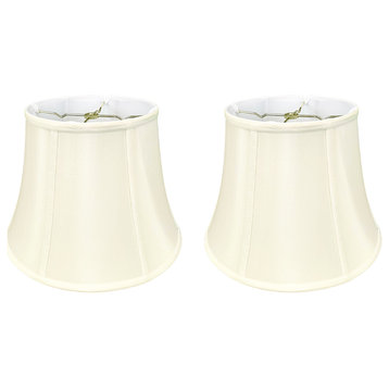 Royal Designs Modified Bell Lamp Shade, Eggshell, 9x14x10.5, Set of 2